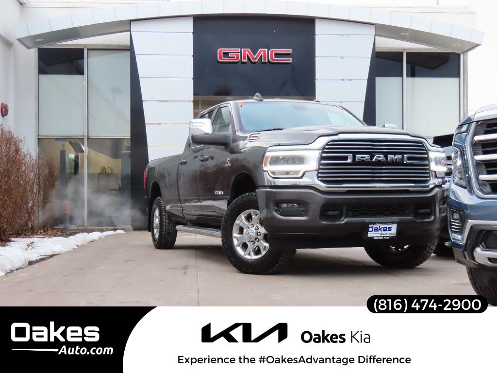 Gray (Granite Crystal Metallic Clearcoat) 2024 RAM 3500 Laramie Crew Cab LB 4WD Pickup Truck Four-Wheel Drive 6-Speed Automatic