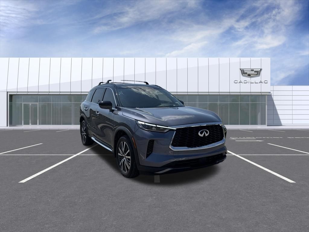 Moonbow Blue/Blk Obsidian 2025 INFINITI QX60 SUV / Crossover All-Wheel Drive 9-Speed Automatic