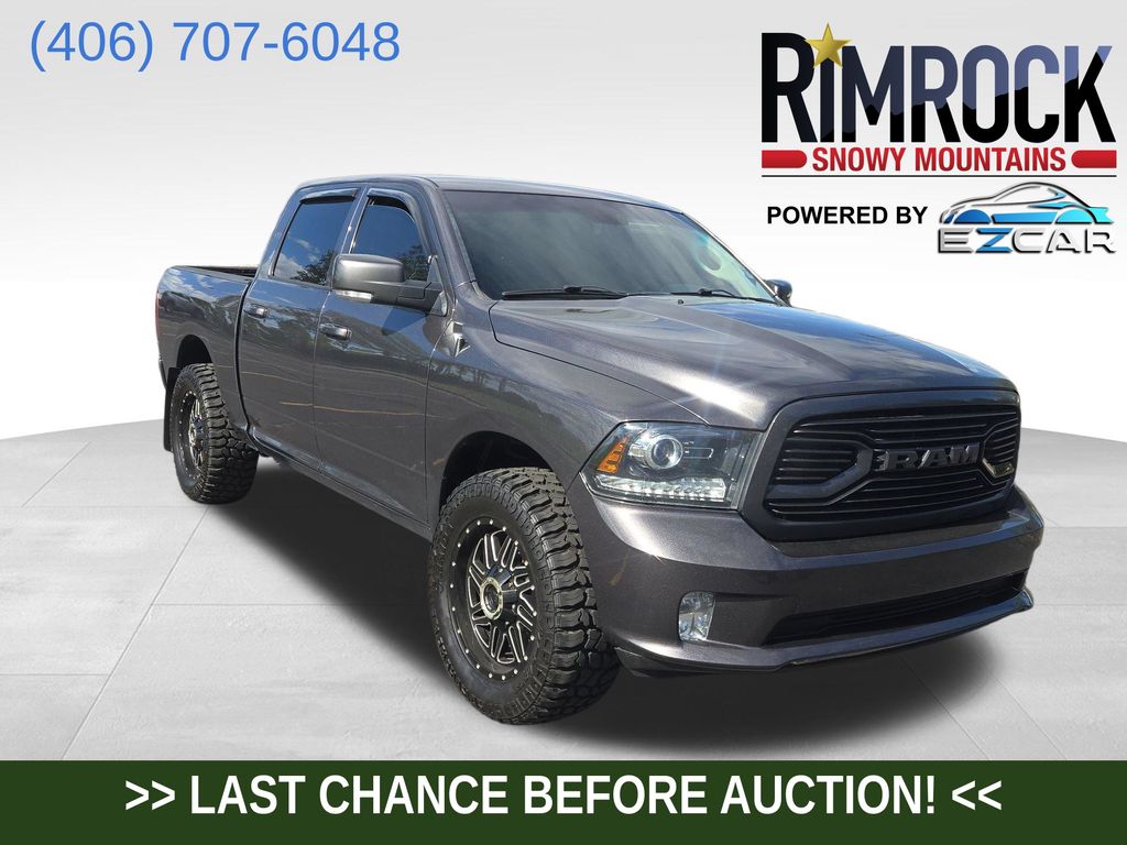 Gray (Granite Crystal Metallic Clearcoat) 2018 RAM 1500 Pickup Truck Four-Wheel Drive 8-Speed Automatic