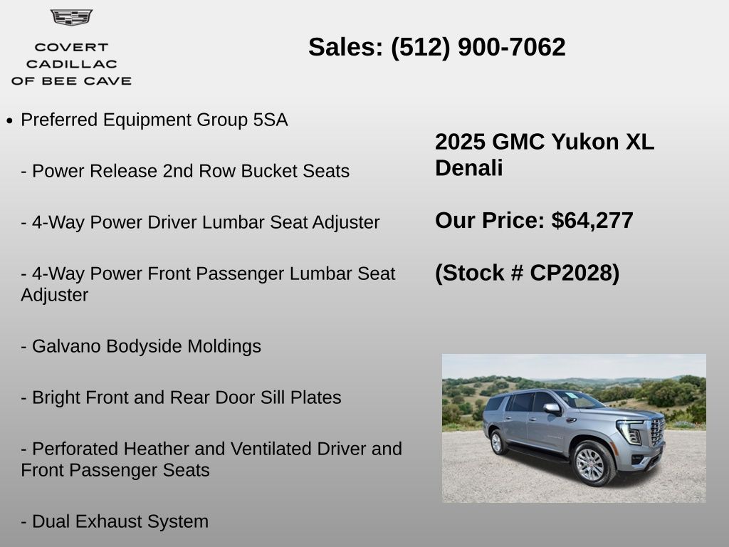 Used Car 2025 Gmc Yukon Xl  Denali For Sale Under $70,000 In Austin, Texas