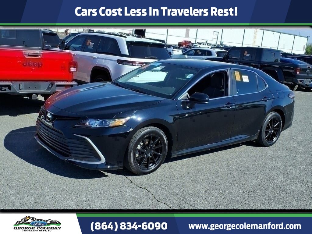 Midnight Black Metallic 2023 Toyota Camry LE FWD Sedan Front-Wheel Drive 8-Speed Automatic