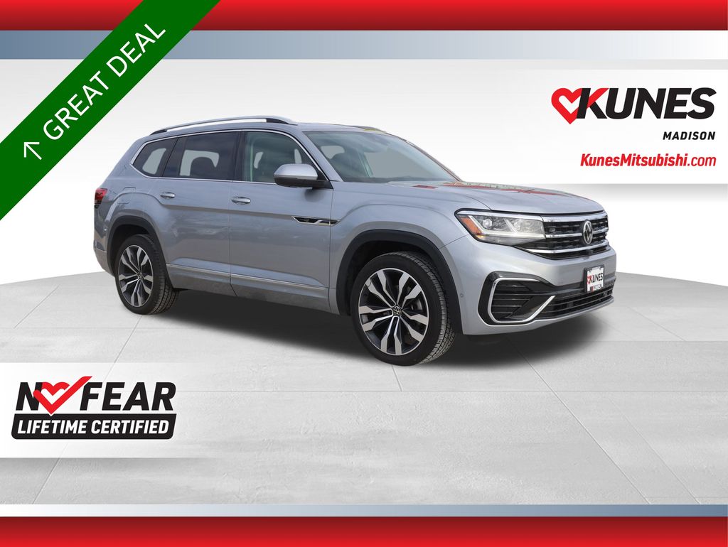 Silver 2022 Volkswagen Atlas V6 SEL Premium R-Line 4Motion SUV / Crossover All-Wheel Drive 8-Speed Automatic