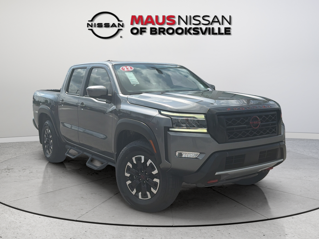 Gray (Gun Metallic) 2022 Nissan Frontier Pickup Truck Four-Wheel Drive 9-Speed Automatic
