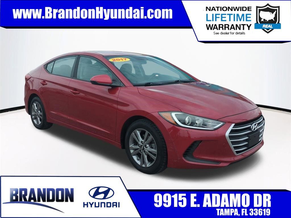 Scarlet Red 2017 Hyundai Elantra SE FWD Sedan Front-Wheel Drive 6-Speed Automatic