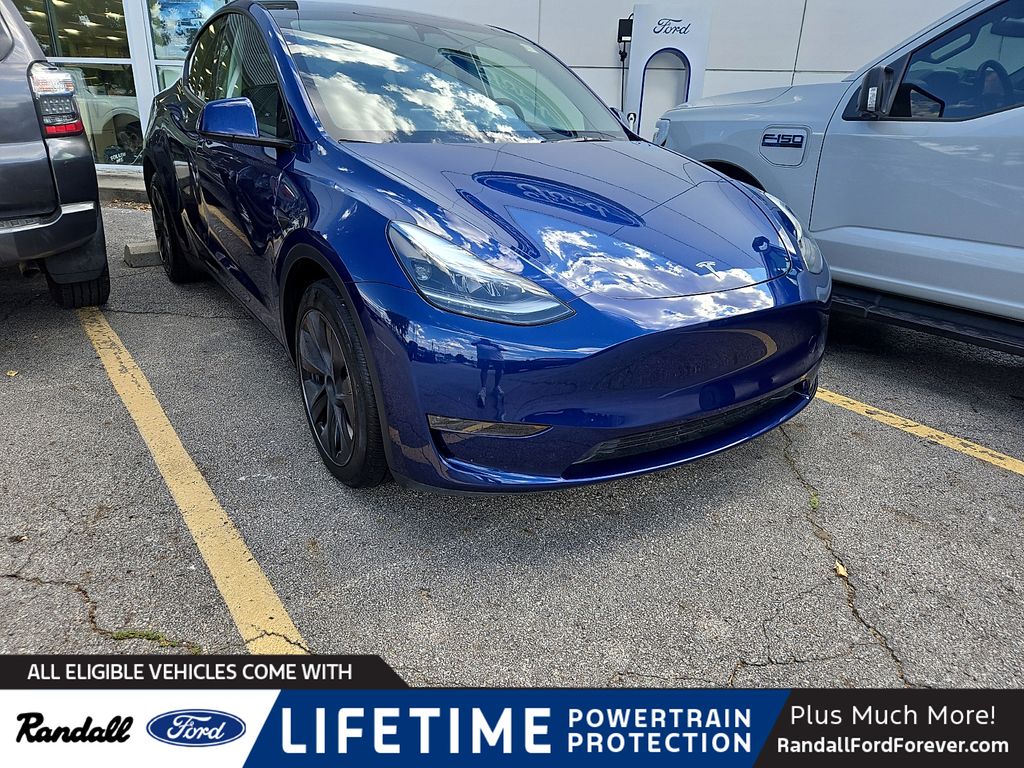 Blue 2025 Tesla Model Y SUV / Crossover Rear-Wheel Drive 1-Speed Automatic