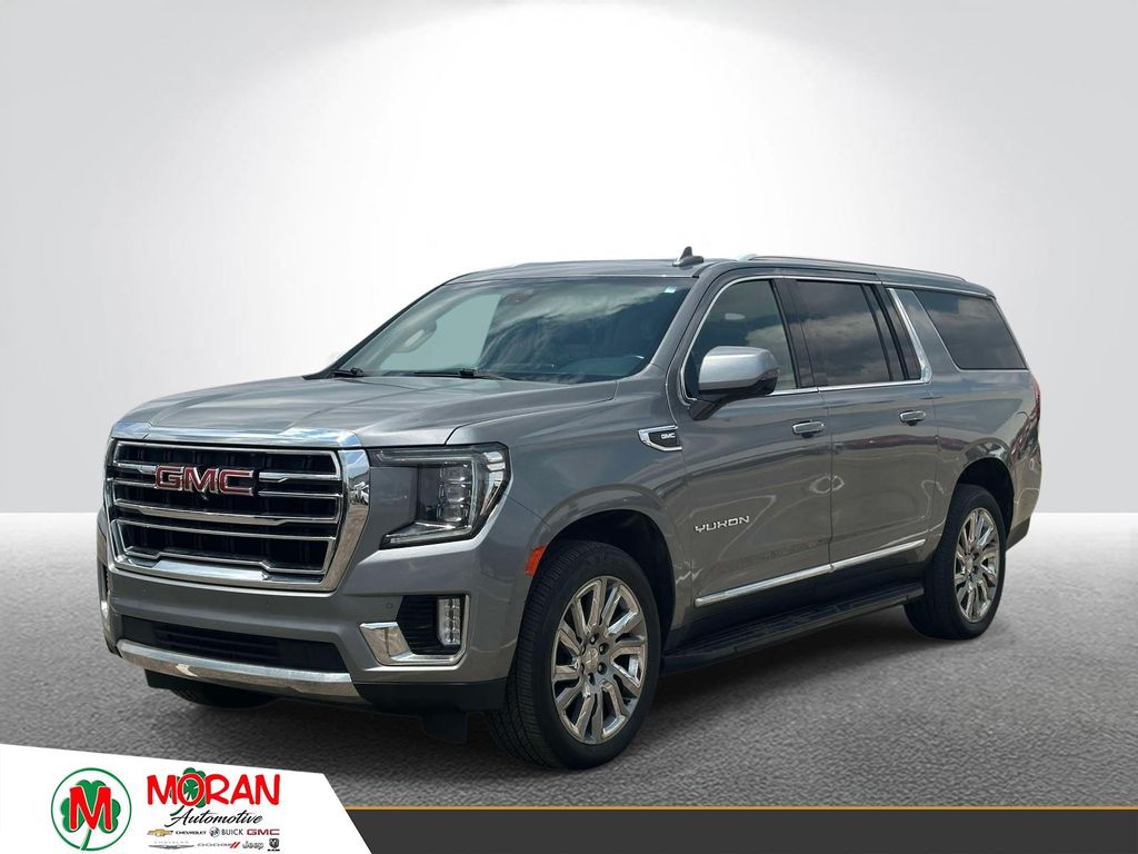 Gray (Steel Metallic) 2021 GMC Yukon XL SLT 4WD SUV / Crossover Four-Wheel Drive