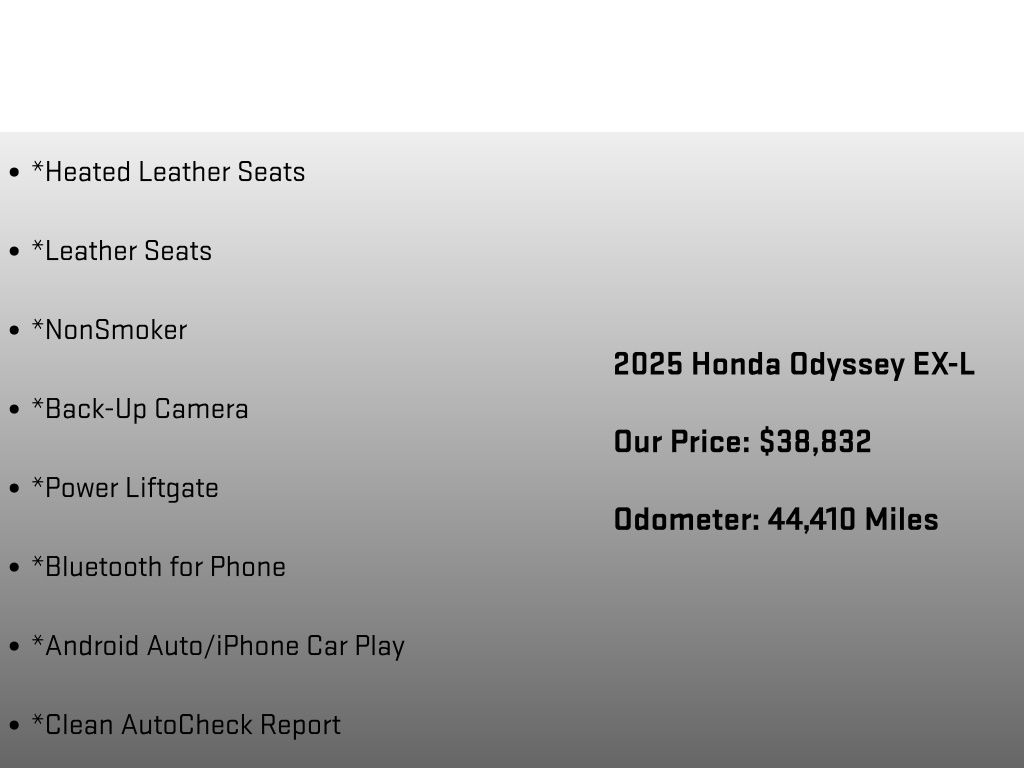 2025 Honda Odyssey EX-L  at Honda North
