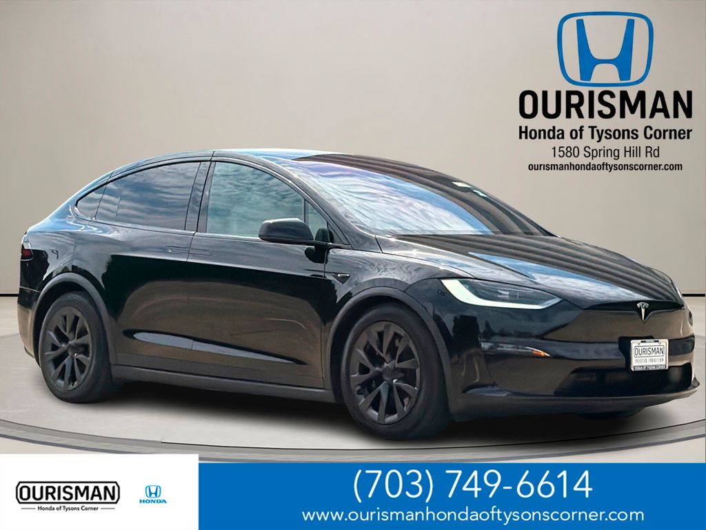 Solid Black 2023 Tesla Model X Standard Range AWD Sedan All-Wheel Drive 1-Speed Automatic