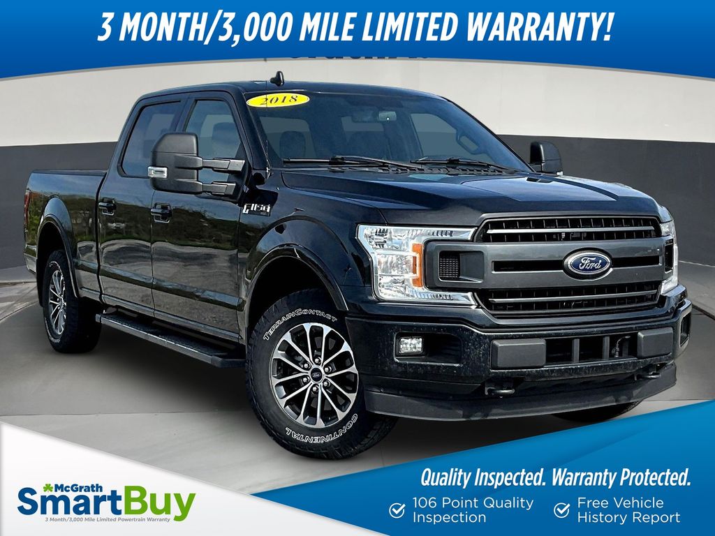 Black 2018 Ford F-150 XLT SuperCrew LB 4WD Pickup Truck Four-Wheel Drive Automatic
