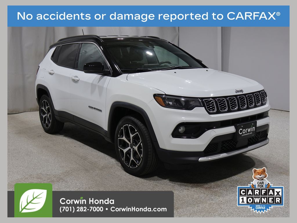 Bright White Clearcoat 2025 Jeep Compass SUV / Crossover Four-Wheel Drive 8-Speed Automatic