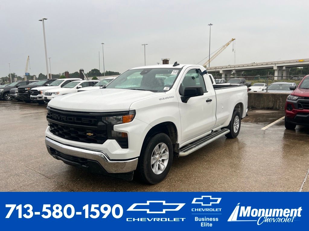 Summit White 2024 Chevrolet Silverado 1500 Work Truck Regular Cab LB RWD Pickup Truck 4X2 Automatic