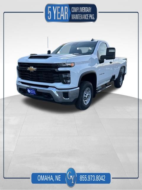 Summit White 2025 Chevrolet Silverado 2500HD Work Truck Regular Cab LB 4WD Pickup Truck Four-Wheel Drive Automatic