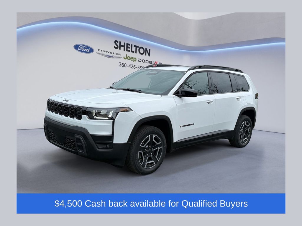 Bright White Clearcoat 2026 Jeep Cherokee SUV / Crossover Four-Wheel Drive Continuously Variable Transmission