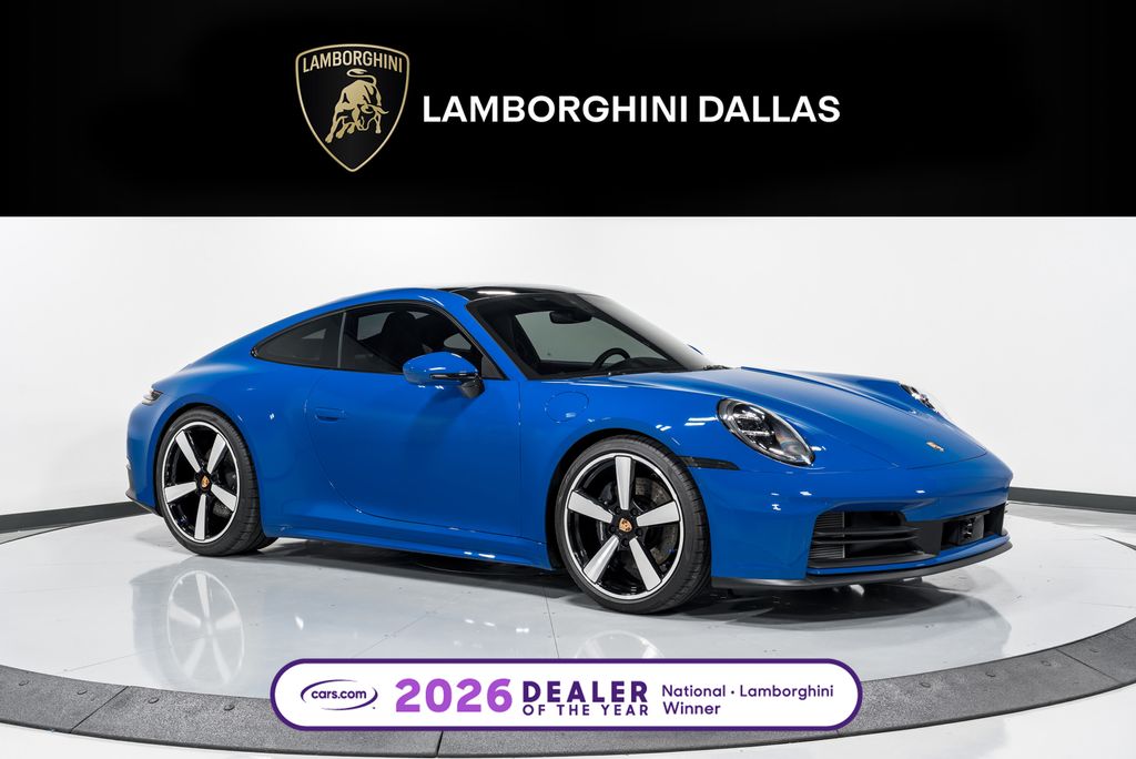 Lugano Blue 2025 Porsche 911 Coupe Rear-Wheel Drive 8-Speed Automatic