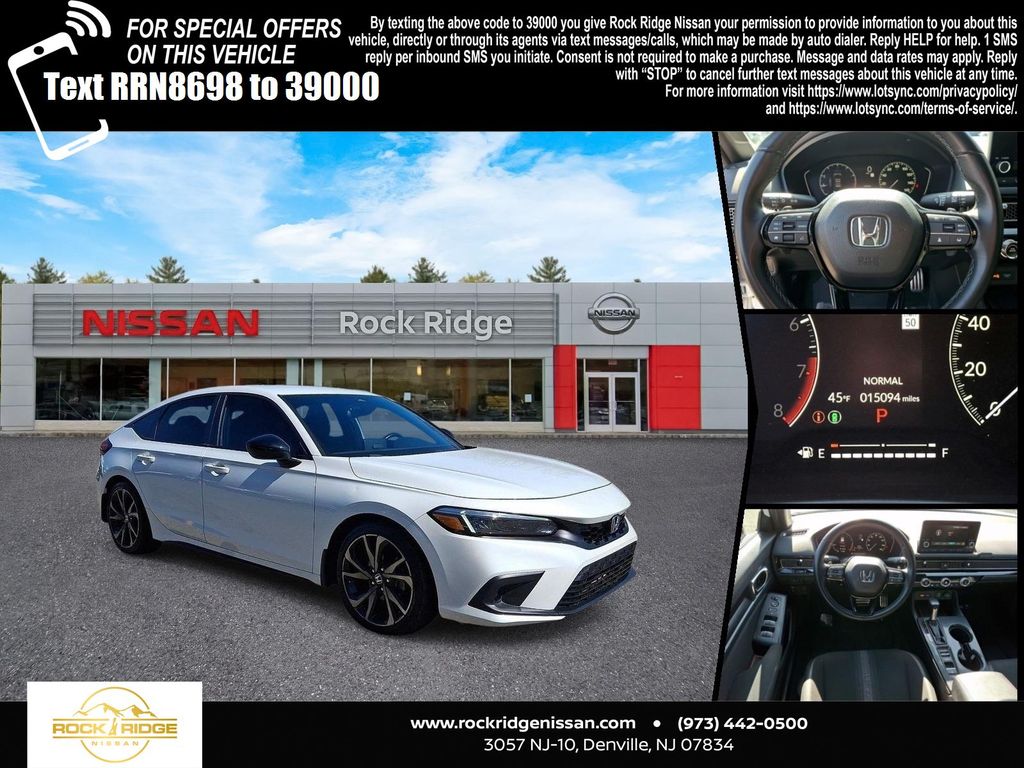 White 2022 Honda Civic Hatchback Hatchback Front-Wheel Drive Automatic