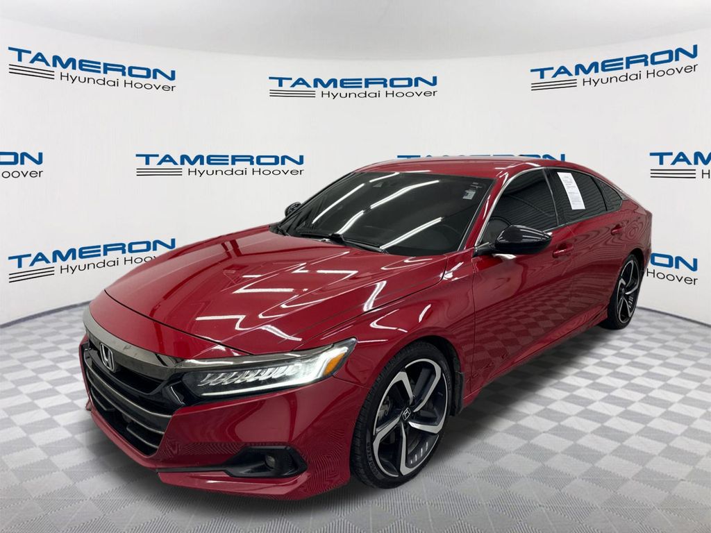 San Marino Red 2021 Honda Accord Sedan Front-Wheel Drive Continuously Variable Transmission