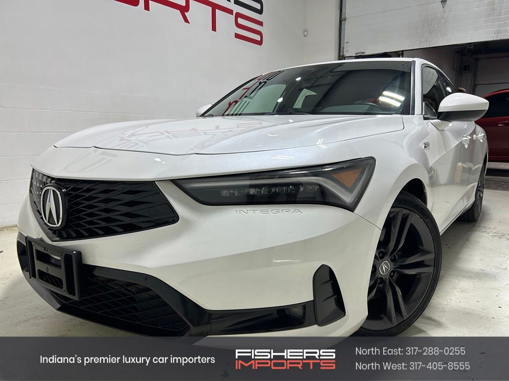 White 2023 Acura Integra Sedan Front-Wheel Drive Continuously Variable Transmission