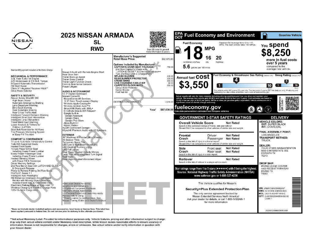 Used 2025 Nissan Armada SUV