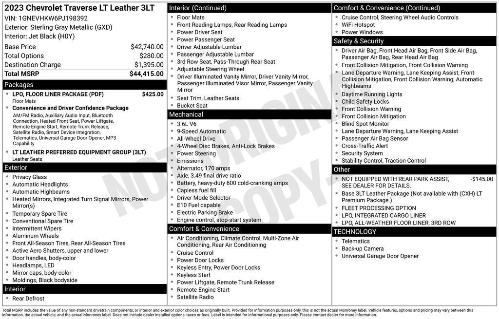 Used 2023 Gray Chevrolet LT Leather image 6