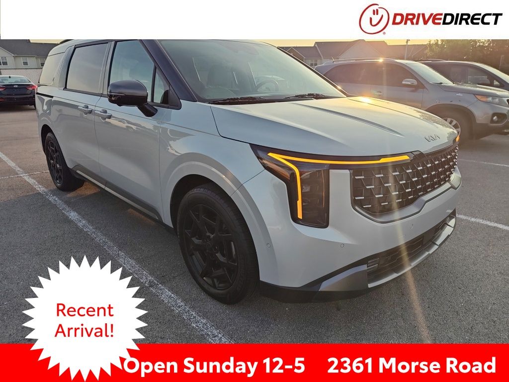 White (Ivory Silver) 2025 Kia Carnival Hybrid SX FWD Minivan Front-Wheel Drive 6-Speed Automatic