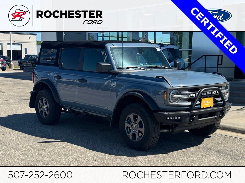 Blue (Azure Gray Metallic) 2024 Ford Bronco Big Bend 4-Door 4WD SUV / Crossover Four-Wheel Drive Automatic