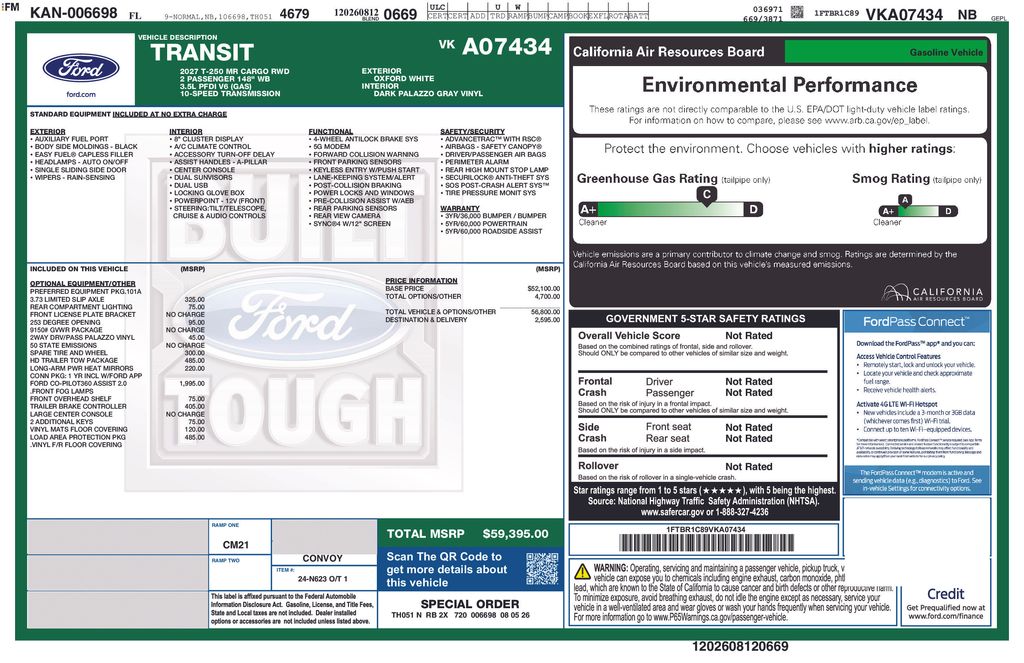 2027 Ford Transit-250 Base RWD Van