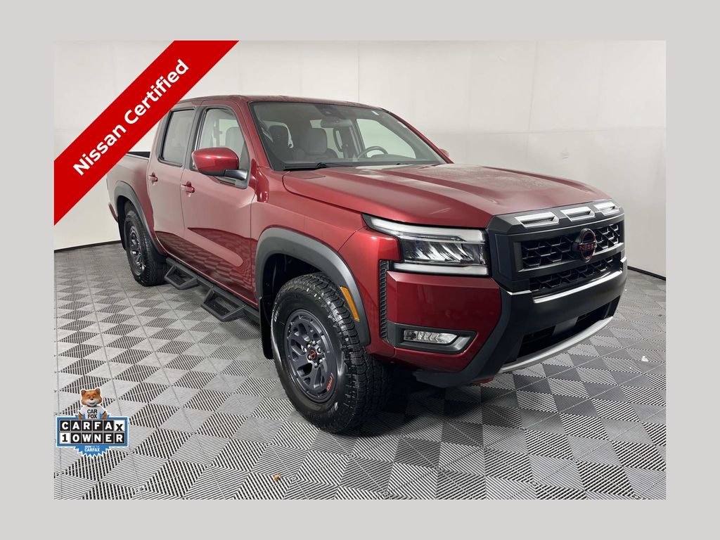 Cardinal Red Metallic Tricoat 2025 Nissan Frontier Pickup Truck Four-Wheel Drive 9-Speed Automatic Overdrive