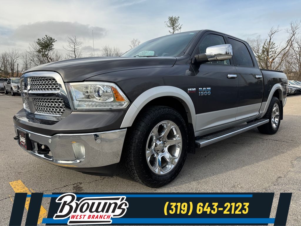Gray (Granite Crystal Metallic Clearcoat) 2014 RAM 1500 Laramie Crew Cab 4WD Pickup Truck Four-Wheel Drive 8-Speed Automatic