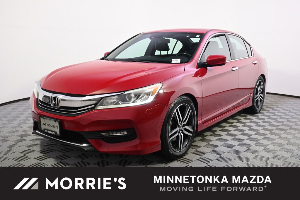San Marino Red 2016 Honda Accord Sport with Honda Sensing Sedan Front-Wheel Drive Continuously Variable Transmission