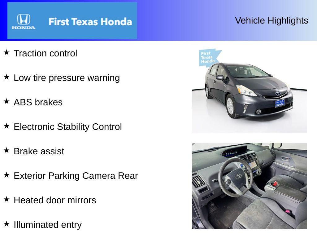 Used Car 2014 Toyota Prius V  Five For Sale Under $12,000 In Austin, Texas