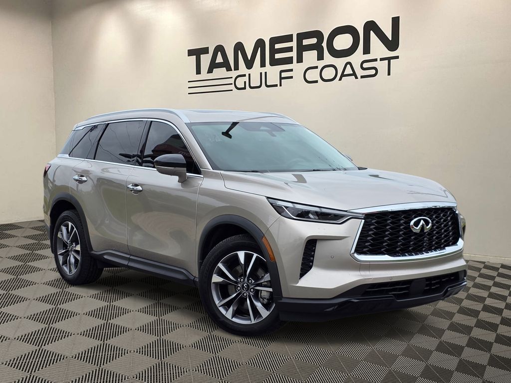 Warm Titanium 2023 INFINITI QX60 Luxe AWD SUV / Crossover All-Wheel Drive 9-Speed Automatic