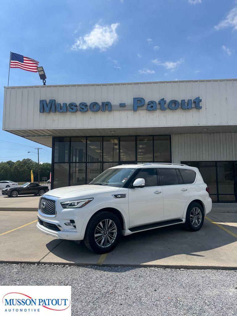 Moonstone White 2024 INFINITI QX80 SUV / Crossover Rear-Wheel Drive 7-Speed Automatic
