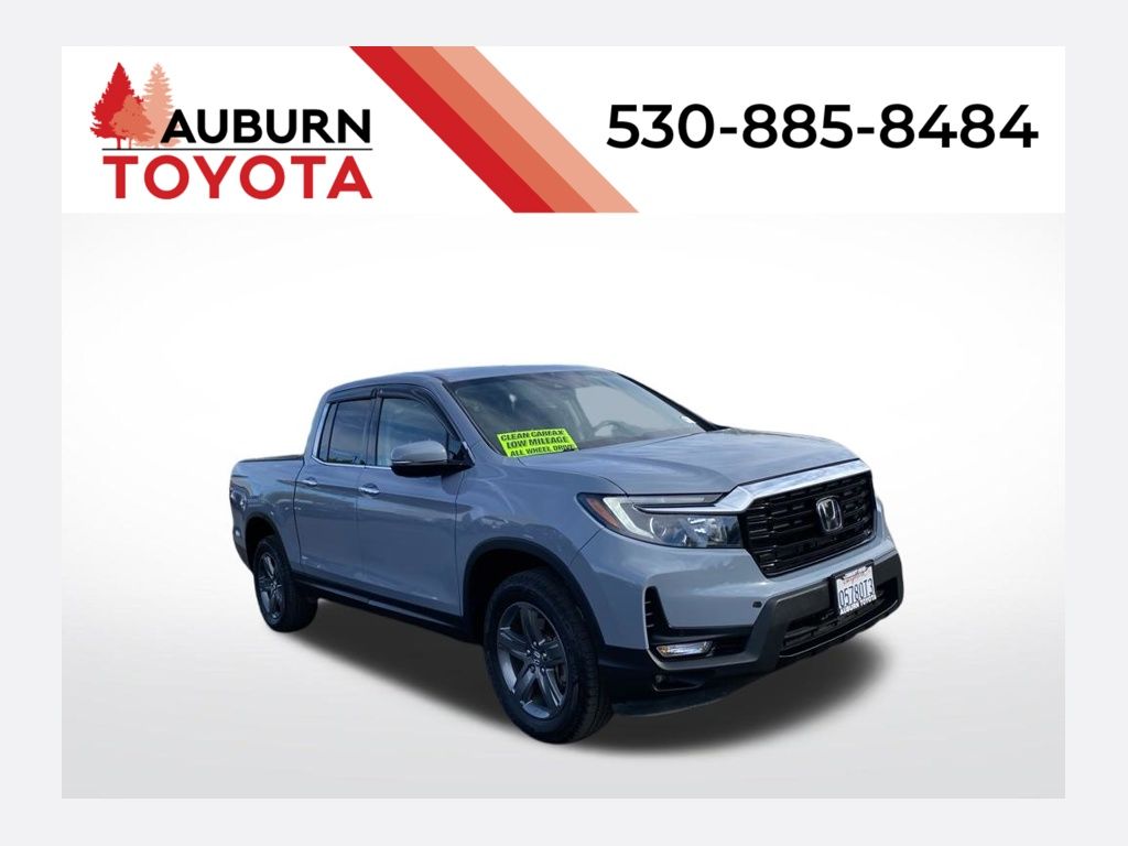 Black (Obsidian Blue Pearl) 2023 Honda Ridgeline Pickup Truck All-Wheel Drive 9-Speed Automatic