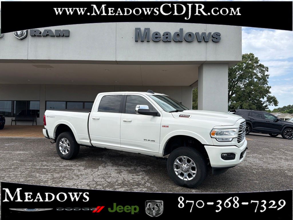 Pearl White 2022 RAM 2500 Pickup Truck Four-Wheel Drive 8-Speed Automatic