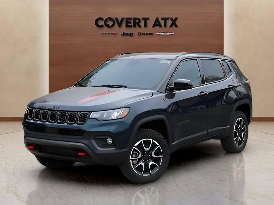 fathom blue pearl coat 2026 Jeep Compass Trailhawk 4WD SUV / Crossover Four-Wheel Drive 8-Speed Automatic