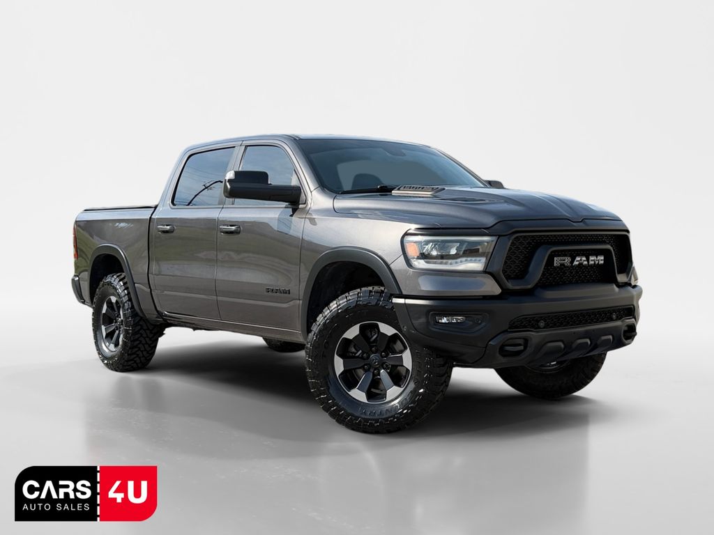 Gray (Granite Crystal Metallic Clearcoat) 2019 RAM 1500 Pickup Truck Four-Wheel Drive 8-Speed Automatic