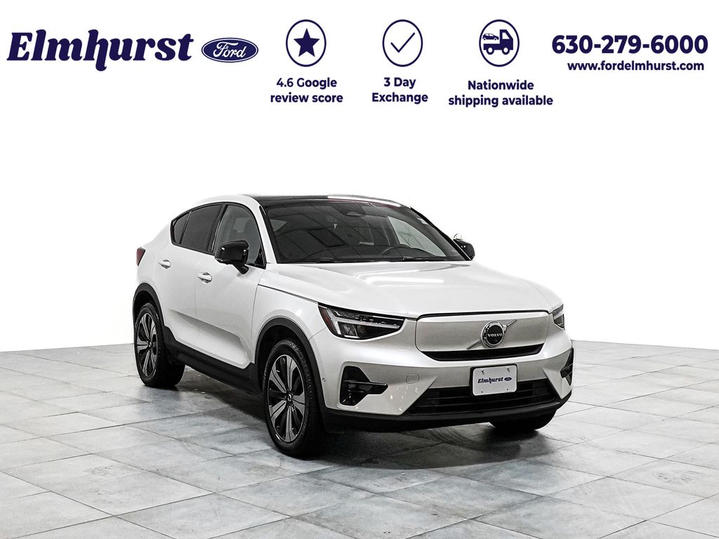 Crystal White Metallic 2023 Volvo C40 Recharge Twin Plus eAWD SUV / Crossover All-Wheel Drive 1-Speed Automatic