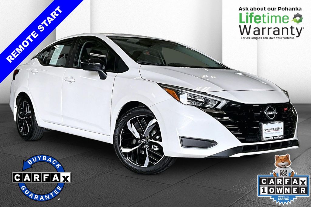 Aspen White Tricoat 2025 Nissan Versa SR FWD Sedan Front-Wheel Drive Continuously Variable Transmission