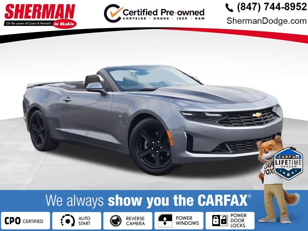Gray (Satin Steel Metallic) 2020 Chevrolet Camaro Convertible Rear-Wheel Drive 8-Speed Automatic