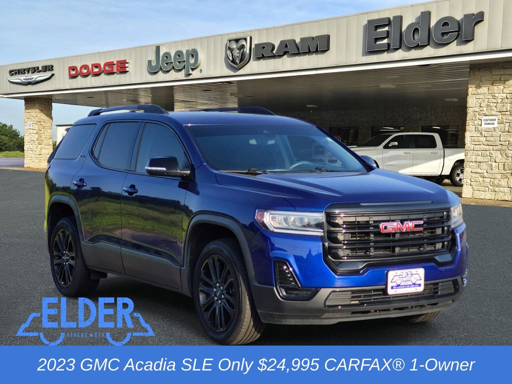 Blue Metallic 2023 GMC Acadia SUV / Crossover Front-Wheel Drive 9-Speed Automatic