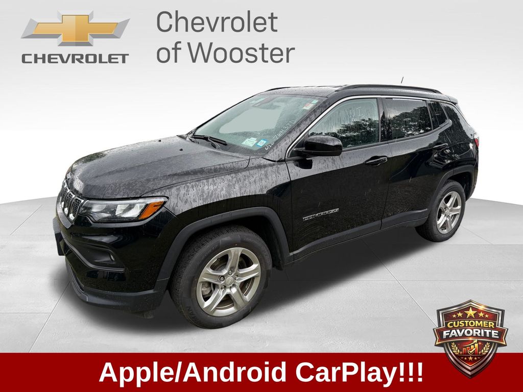 Diamond Black Crystal Pearlcoat 2024 Jeep Compass SUV / Crossover Four-Wheel Drive 8-Speed Automatic