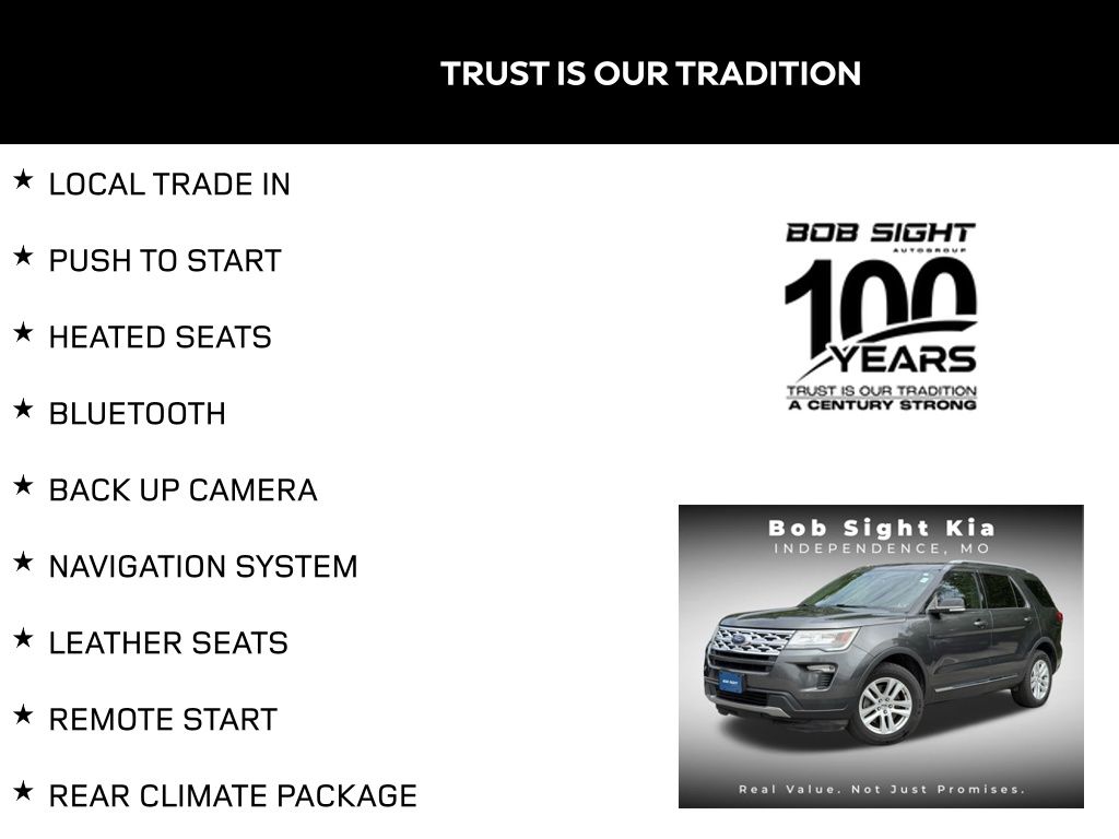 Used 2018 Ford Explorer XLT with VIN 1FM5K8D87JGC50628 for sale in Independence, MO
