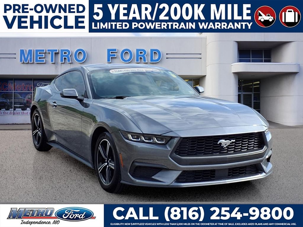 Carbonized Gray Metallic 2024 Ford Mustang EcoBoost Fastback RWD Coupe Rear-Wheel Drive Automatic