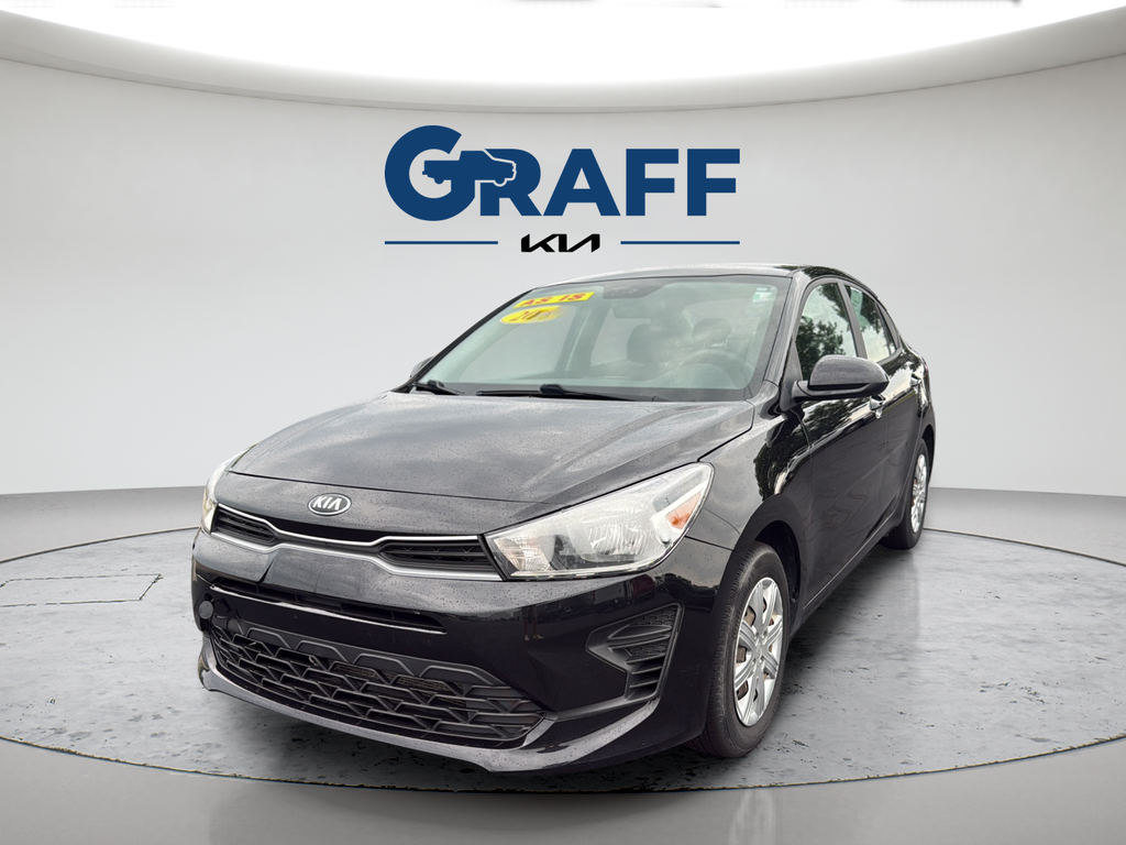 Aurora Black 2021 Kia Rio Sedan Front-Wheel Drive Continuously Variable Transmission