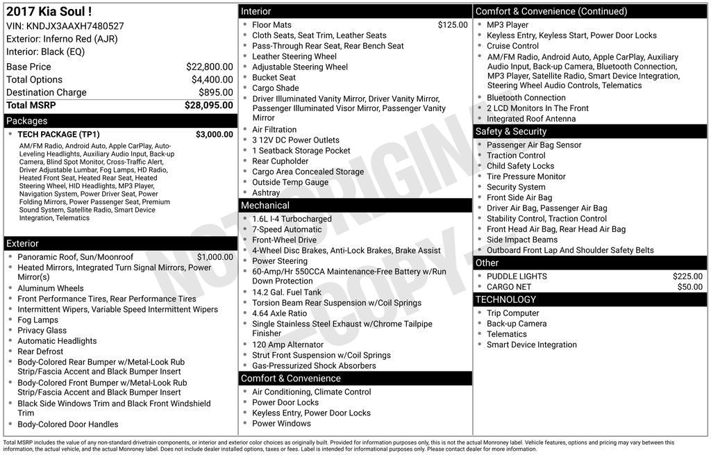 used 2017 Kia Soul car, priced at $13,000