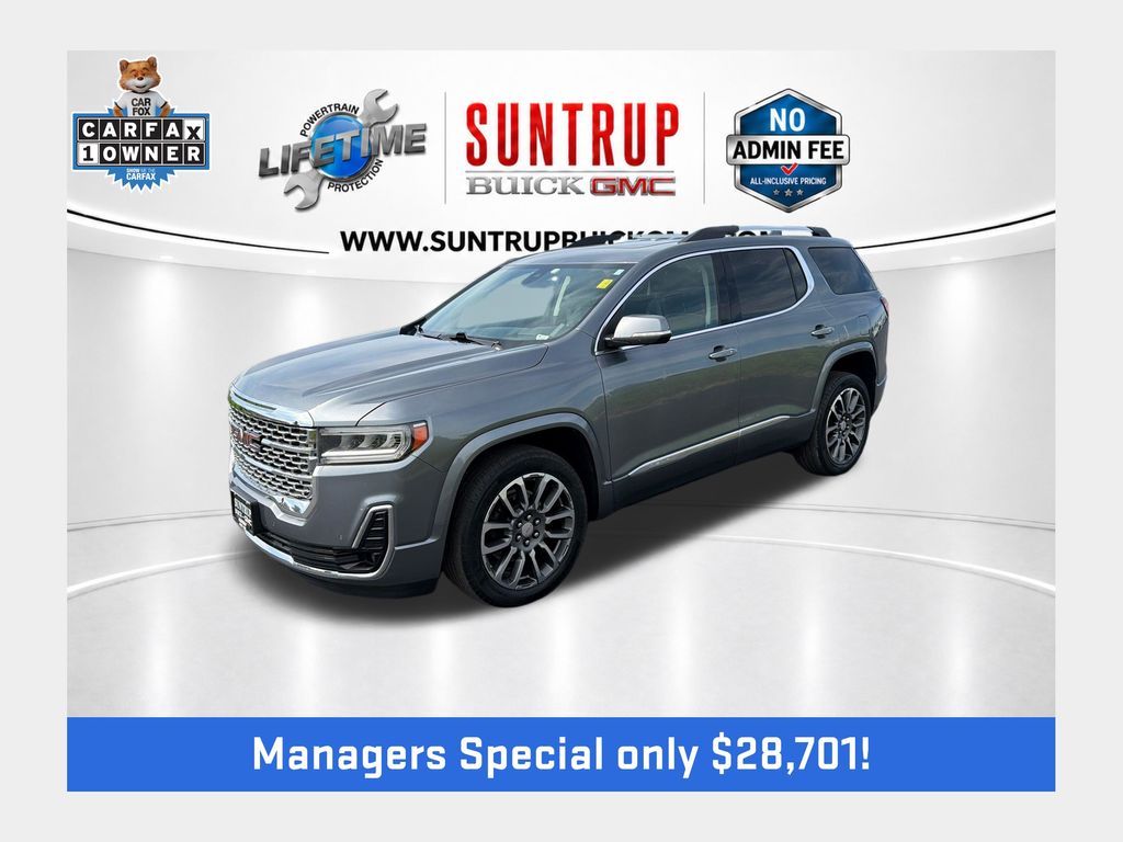 Gray (Satin Steel Metallic) 2022 GMC Acadia SUV / Crossover Four-Wheel Drive 9-Speed Automatic