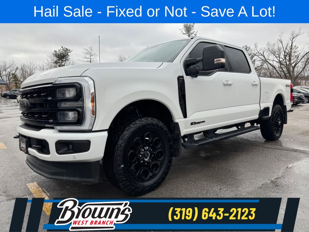 Star White Metallic Tri-Coat 2024 Ford F-250 Super Duty Lariat Crew Cab 4WD Pickup Truck Four-Wheel Drive Automatic
