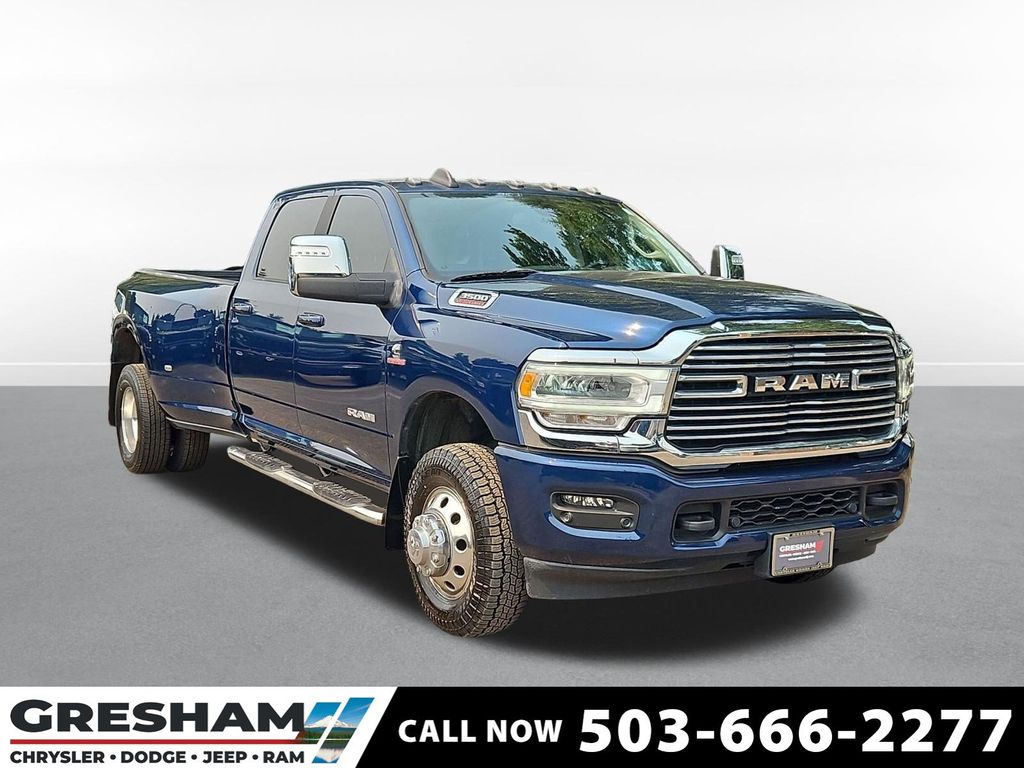 Patriot Blue Pearlcoat 2023 RAM 3500 Pickup Truck Four-Wheel Drive 6-Speed Automatic
