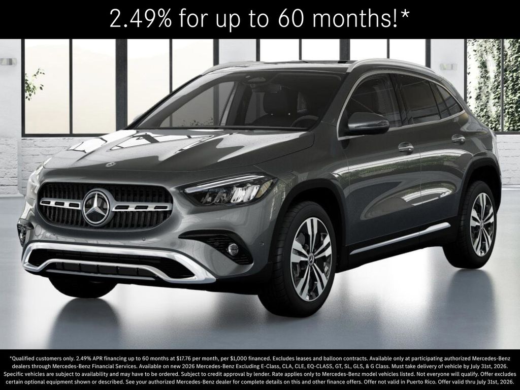 Gray (Mountain Grey Metallic) 2026 Mercedes-Benz GLA SUV / Crossover Front-Wheel Drive 8-Speed Dual Clutch