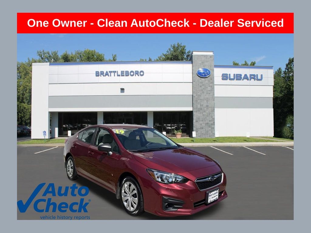 Crimson Red Pearl 2019 Subaru Impreza Sedan All-Wheel Drive Continuously Variable Transmission